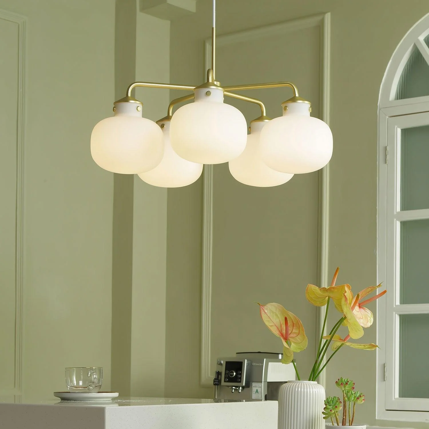 Halo Contemporary Glass Pendant Lamp - Image 7