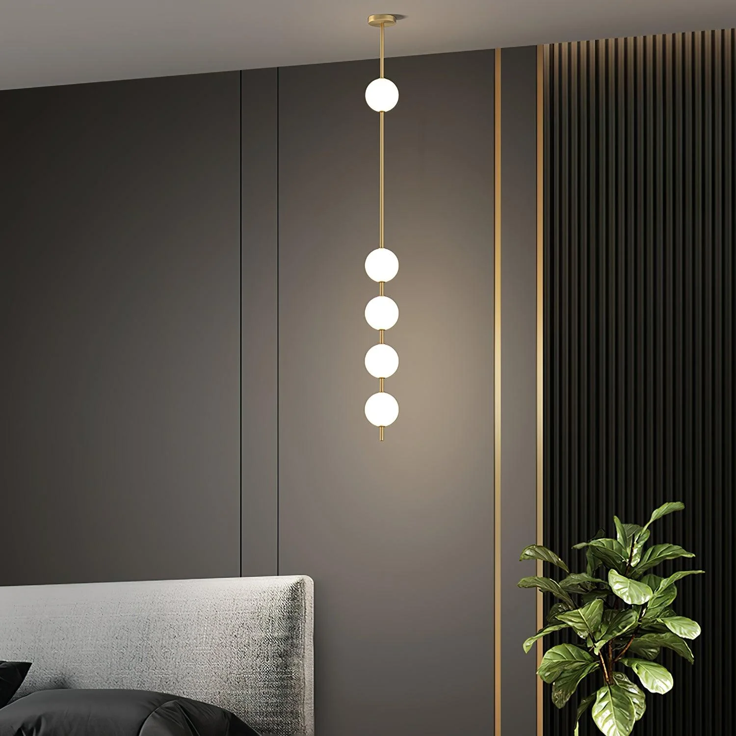 Halo Modern Brass Pendant Lamp - Image 16