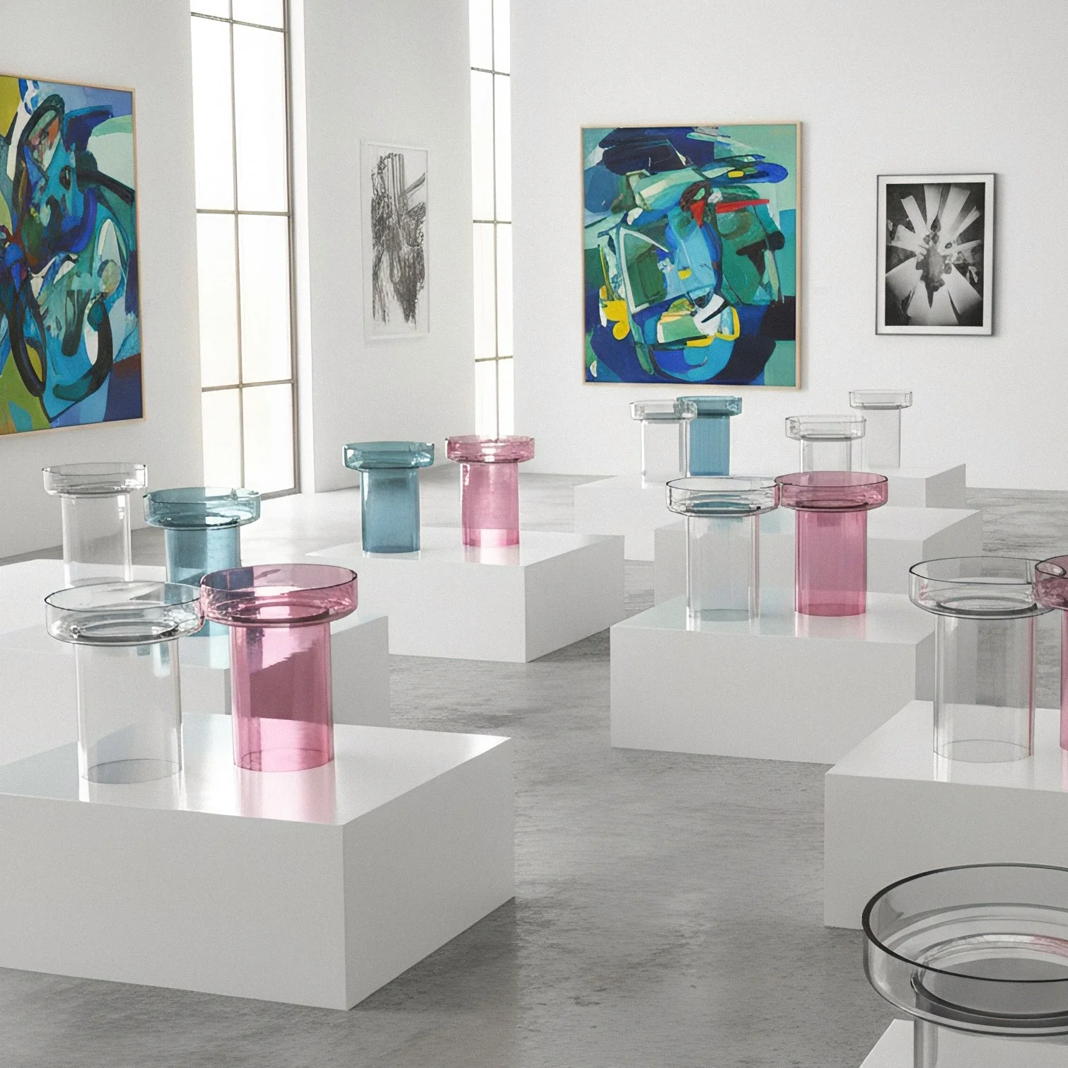 Halo Modern Glass Table Lamp - Image 12