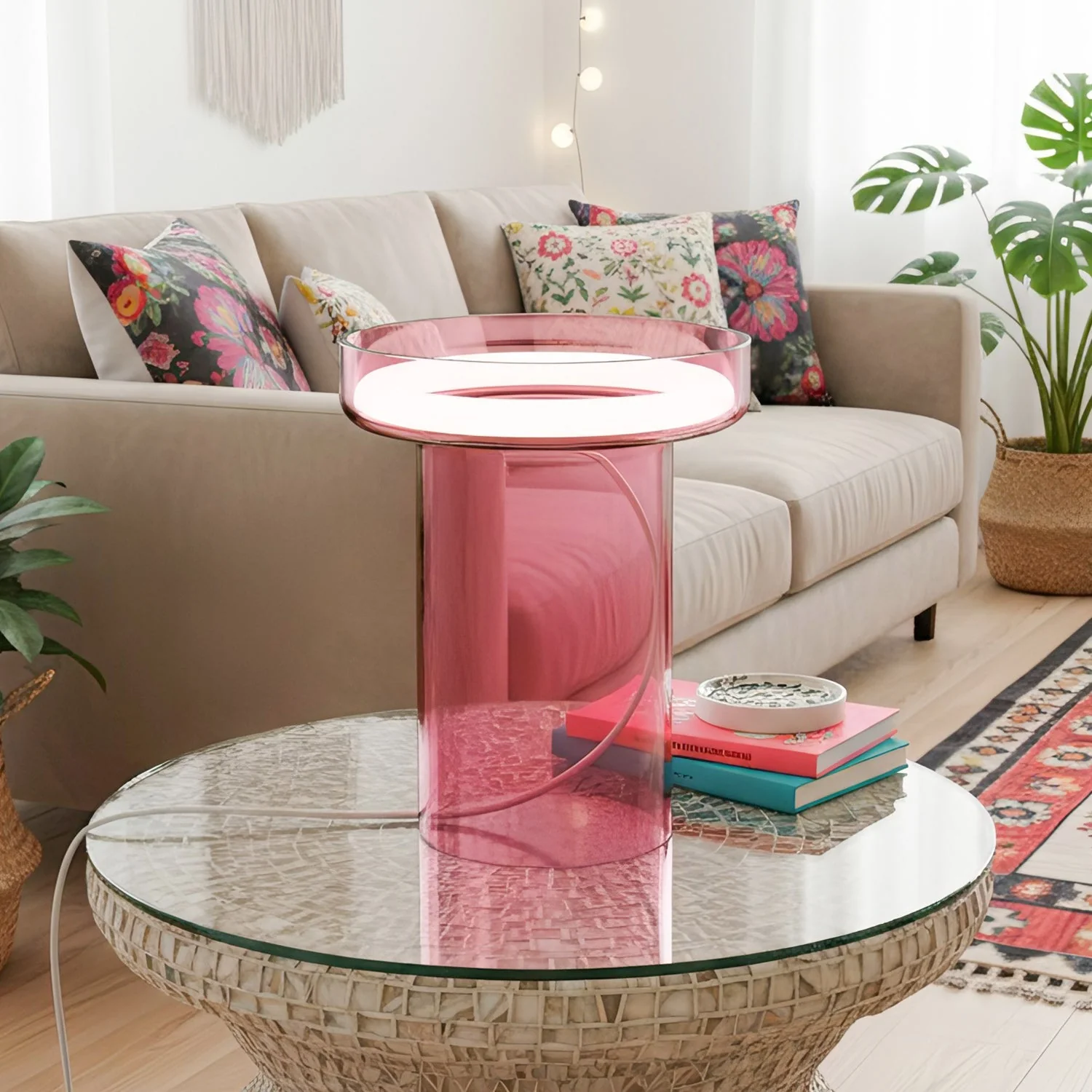 Halo Modern Glass Table Lamp - Image 2