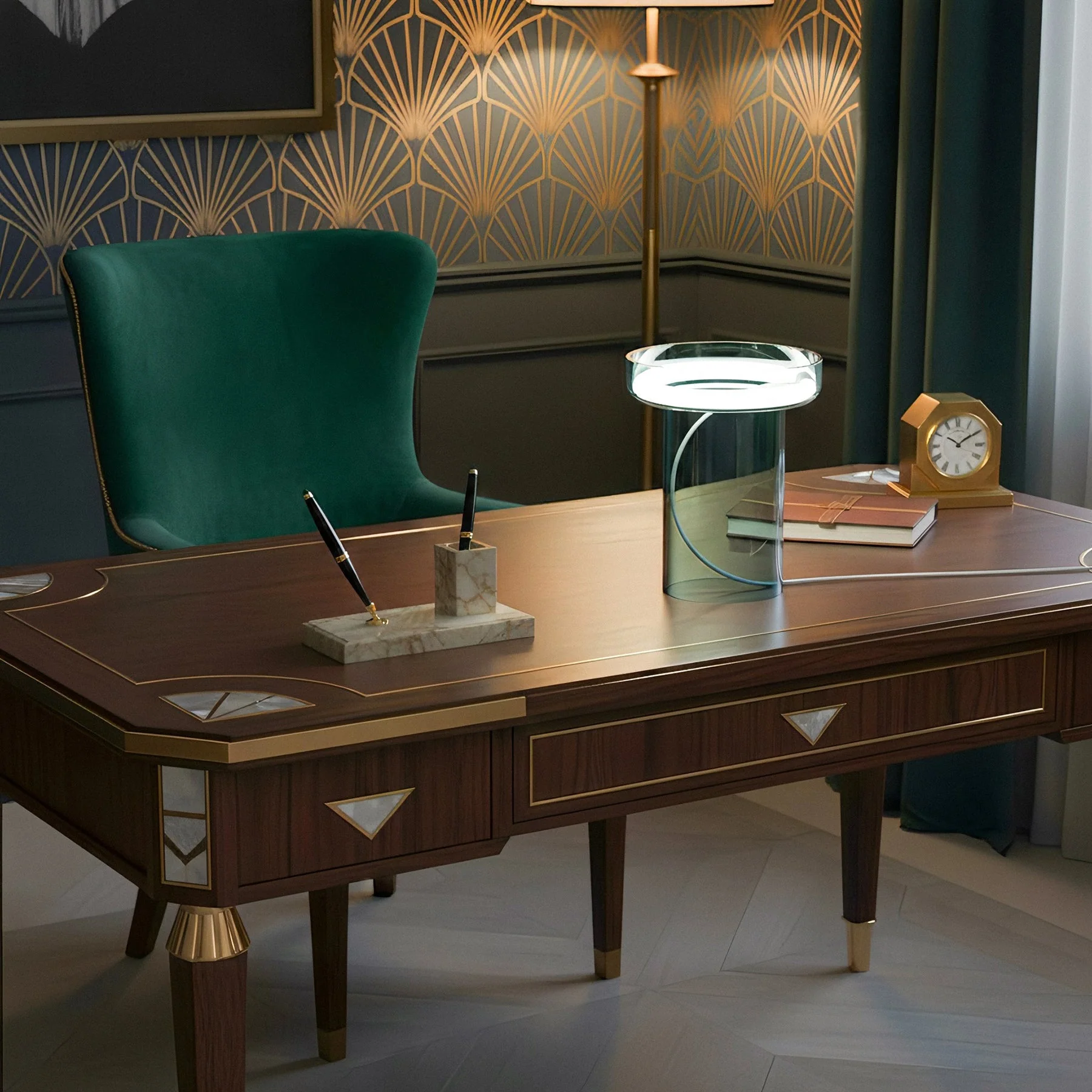 Halo Modern Glass Table Lamp - Image 7