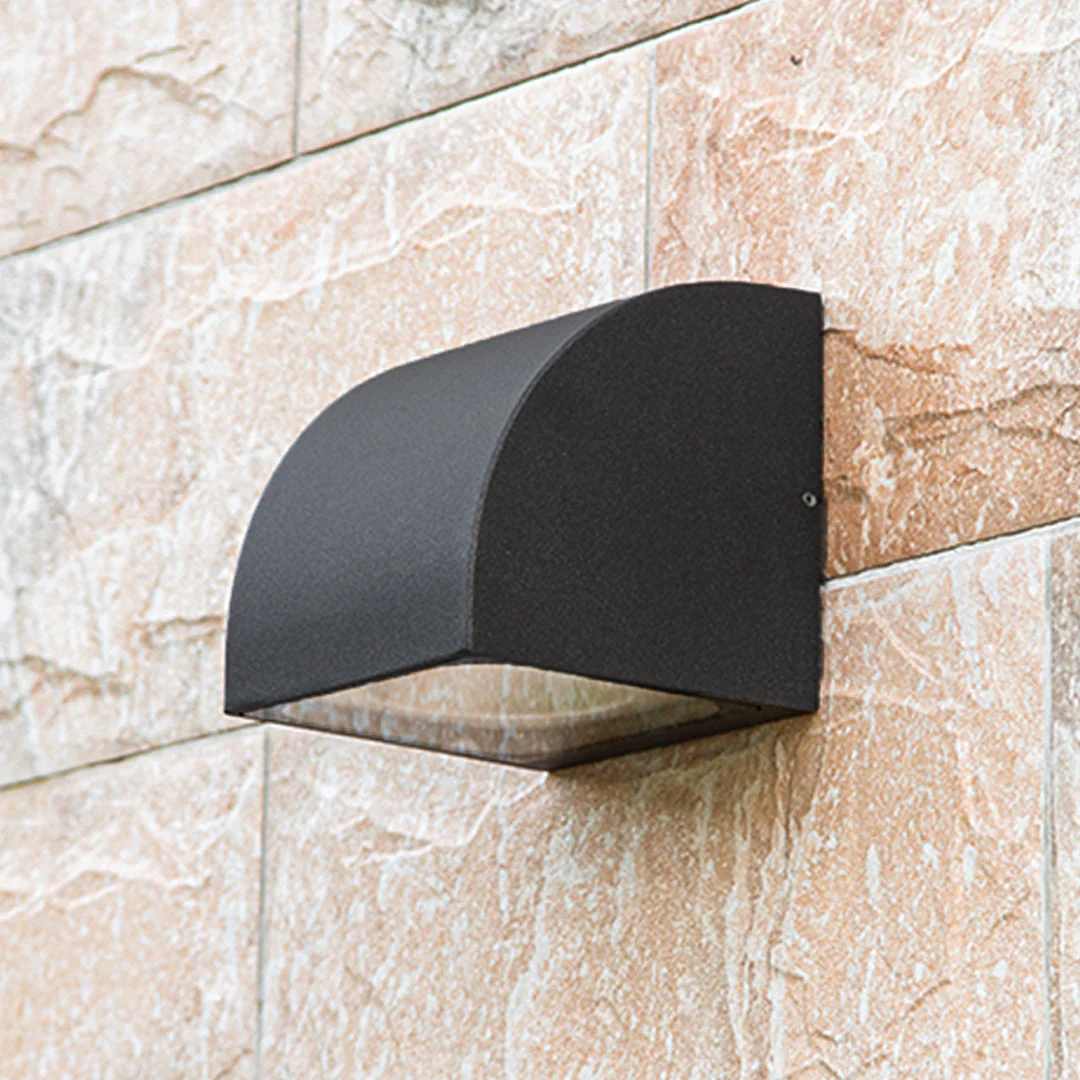 Harlan Industrial Minimalist Glass Outdoor Wall Light - Image 21