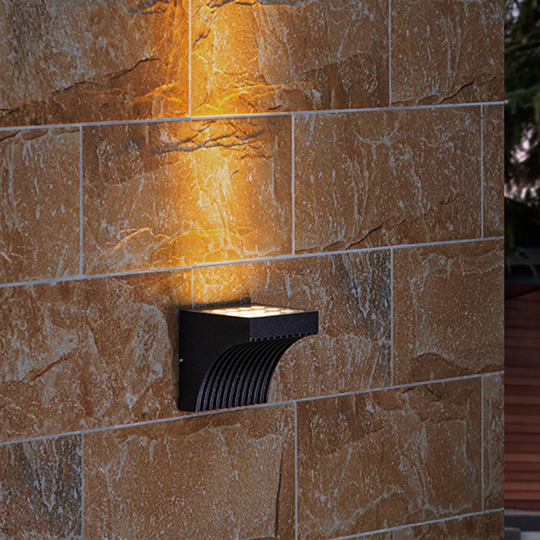 Harlan Industrial Minimalist Glass Outdoor Wall Light - Image 26
