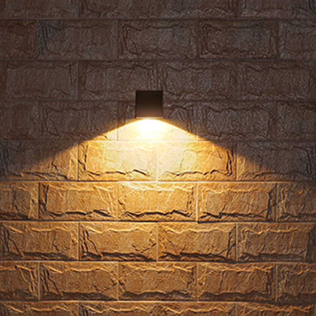 Harlan Industrial Minimalist Glass Outdoor Wall Light - Image 5