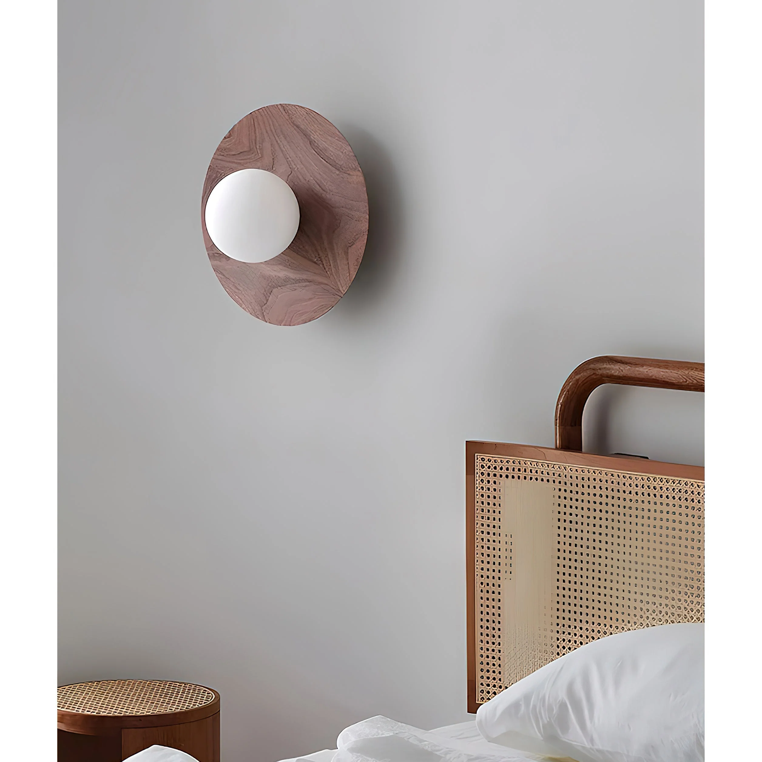 Harmonia Farmhouse Walnut Wood Wall Light - Image 10