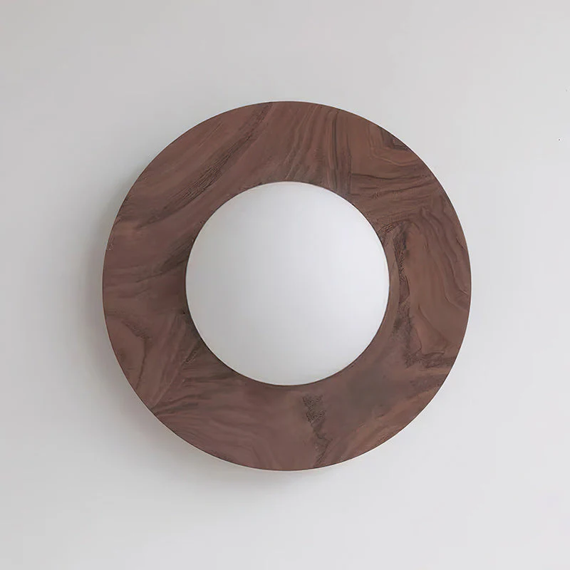 Harmonia Farmhouse Walnut Wood Wall Light - Image 14