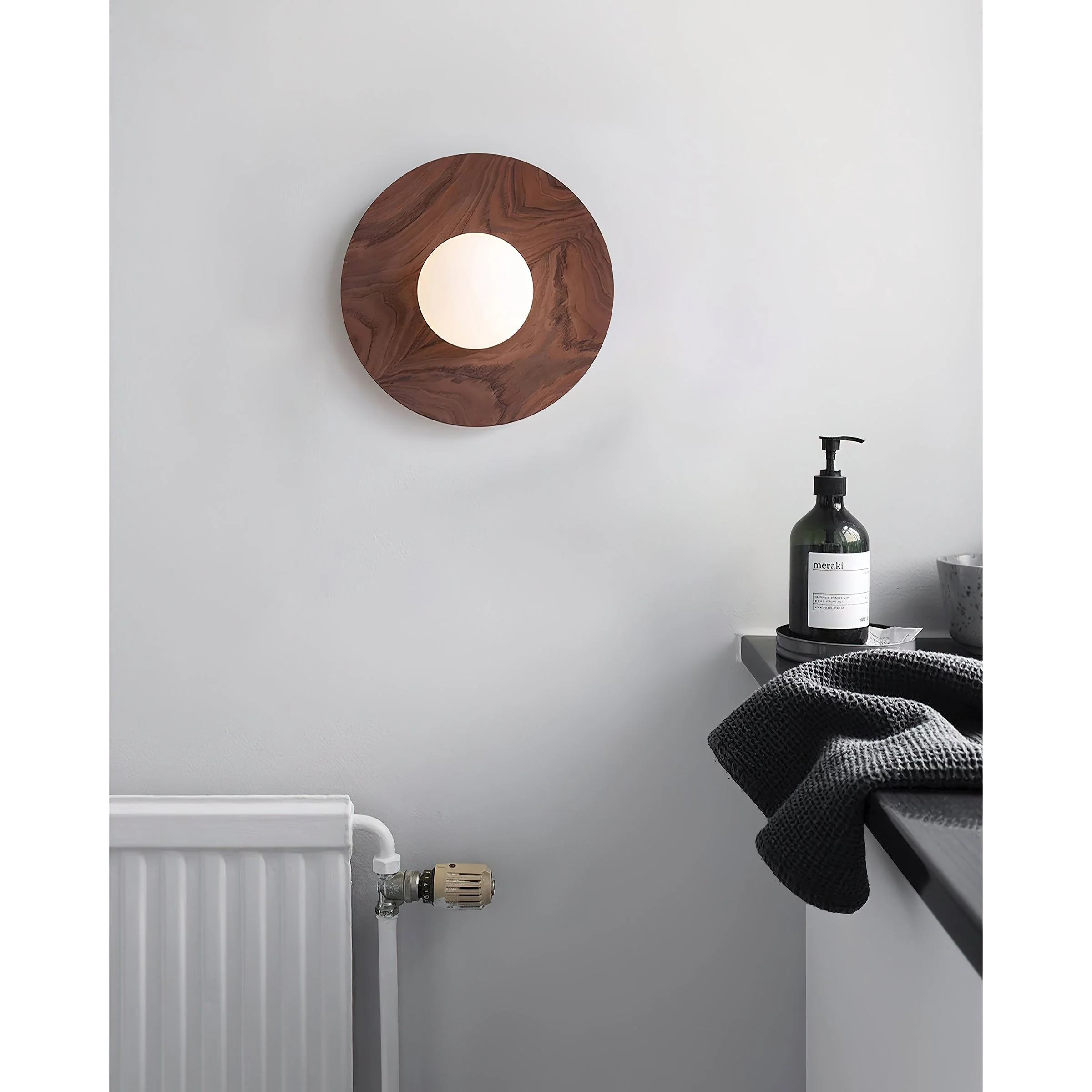 Harmonia Farmhouse Walnut Wood Wall Light - Image 6