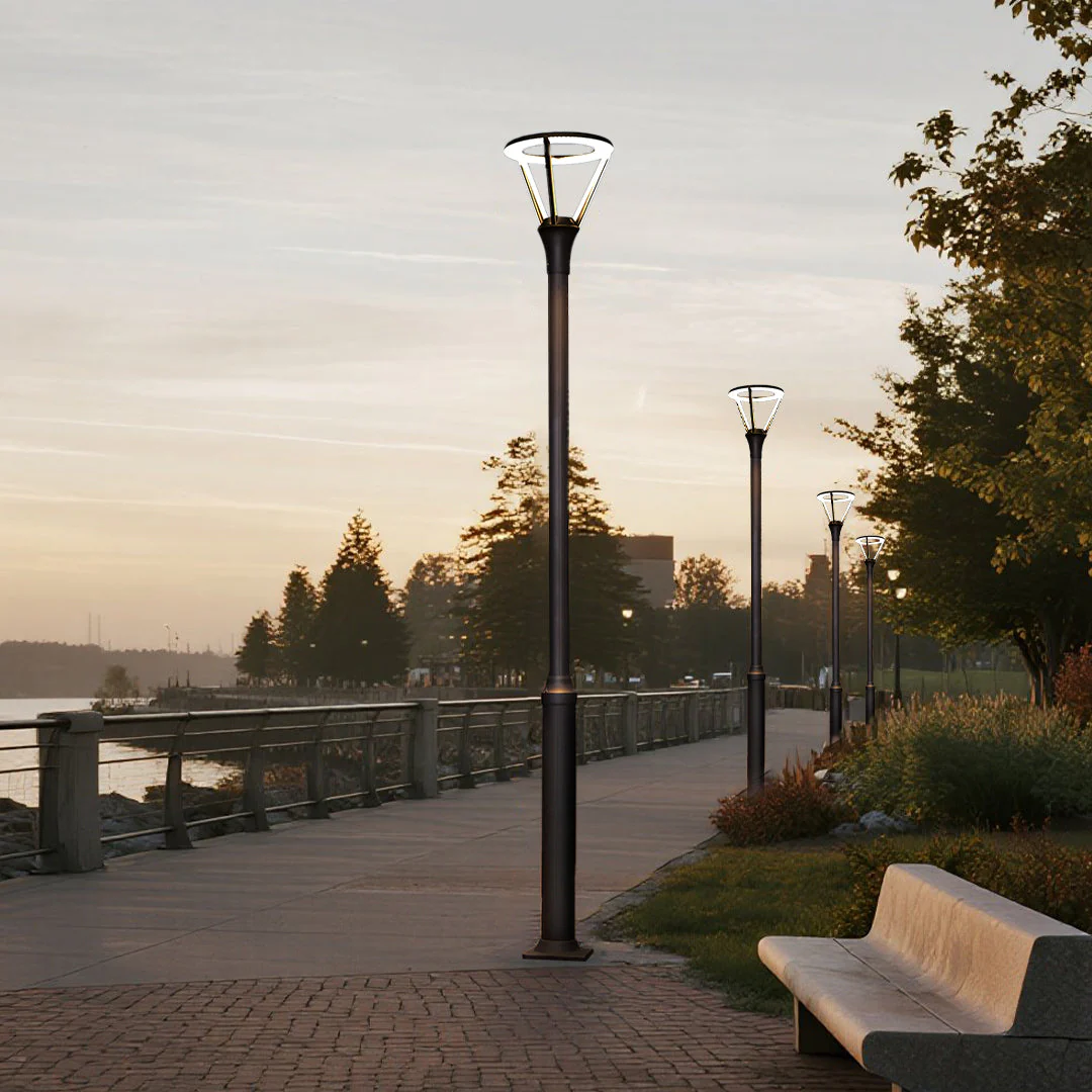 Hartley Minimalist LED Modern Outdoor Post Light - Image 3