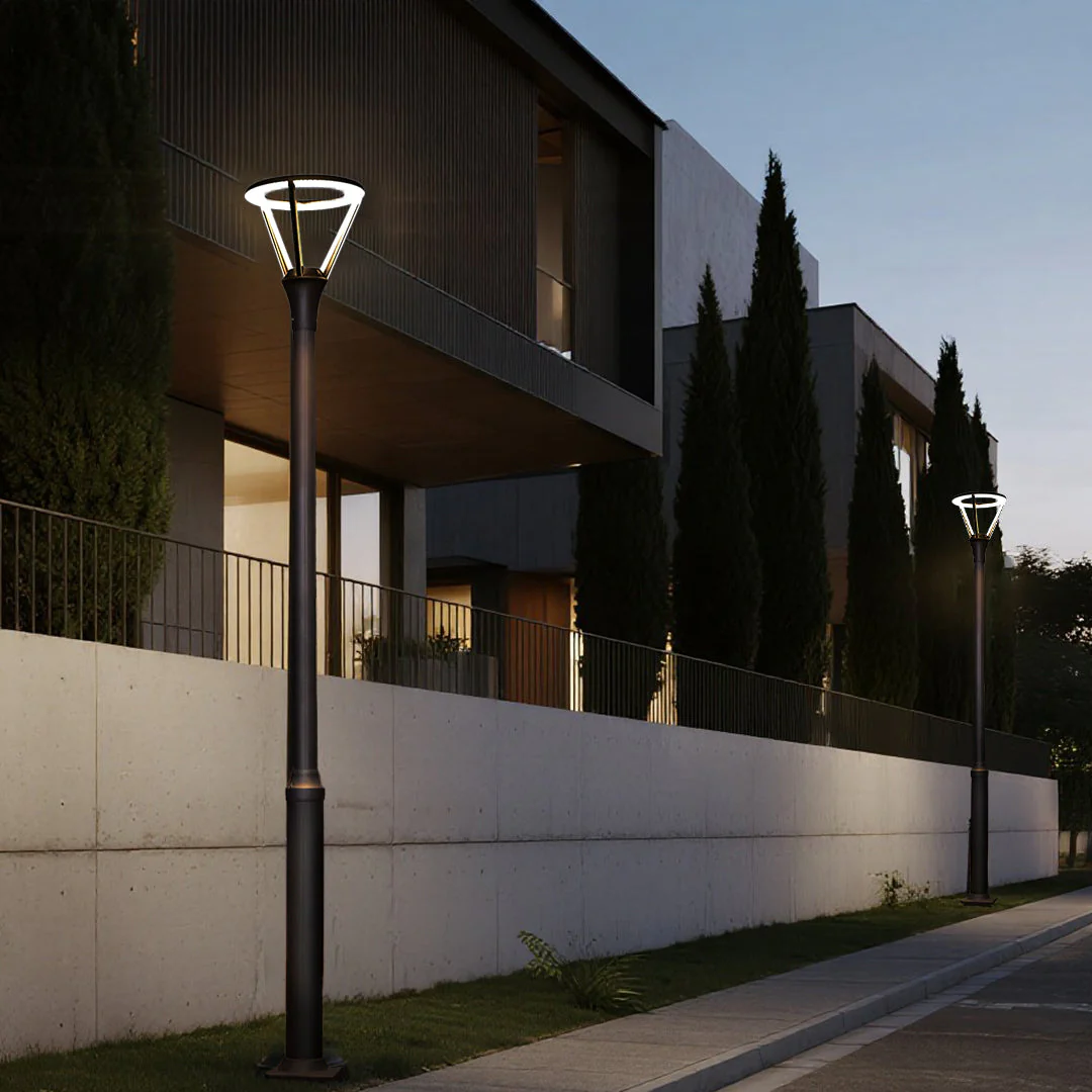Hartley Minimalist LED Modern Outdoor Post Light - Image 4