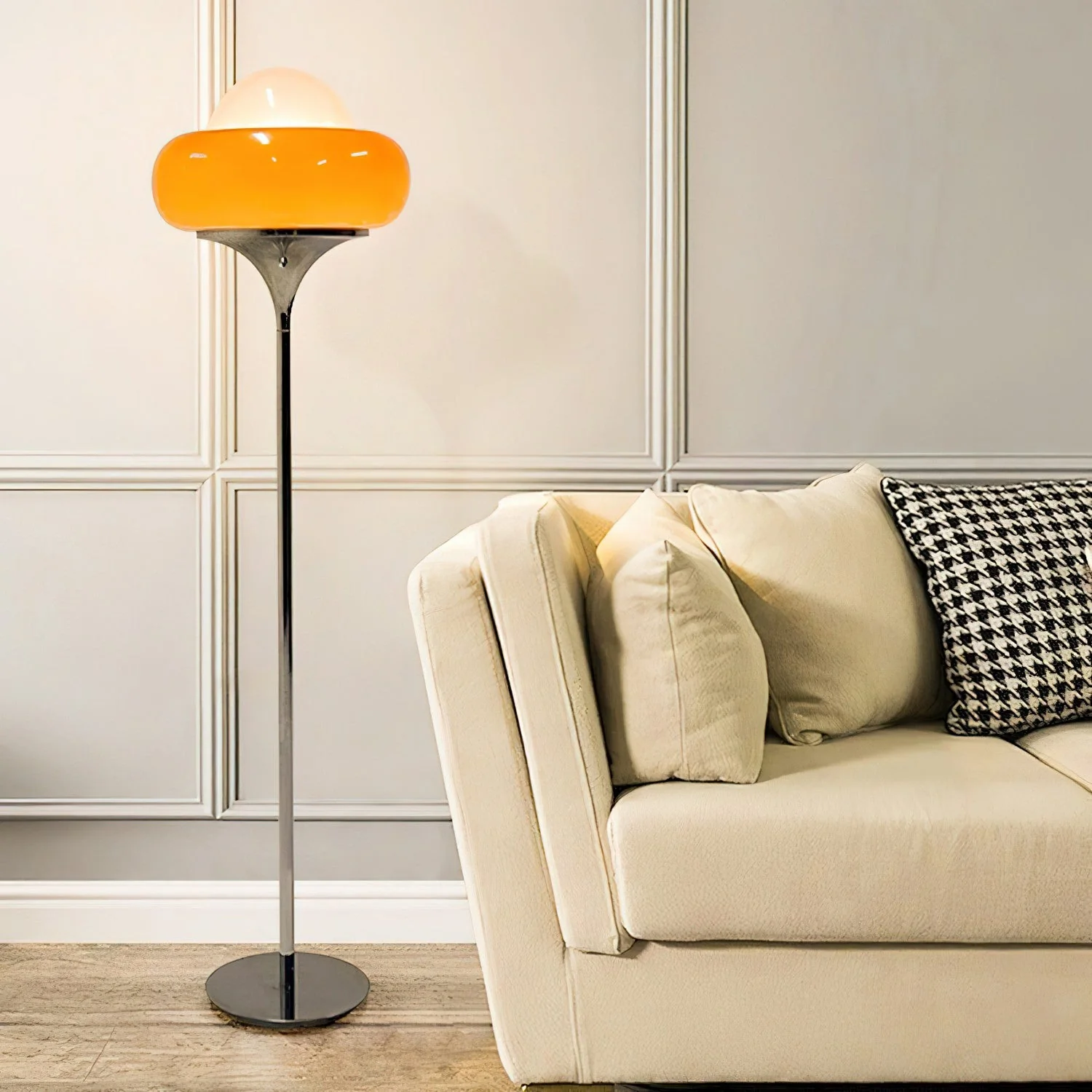 Harvey Modern Glass Floor Lamp - Image 4