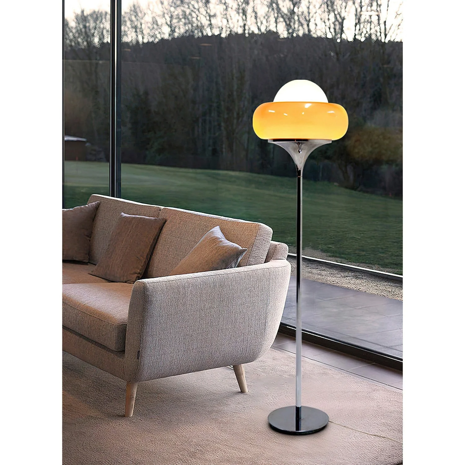 Harvey Modern Glass Floor Lamp - Image 7
