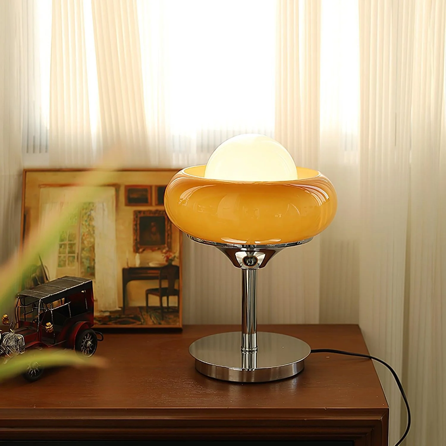 Harvey Modern Glass Table Lamp - Image 2