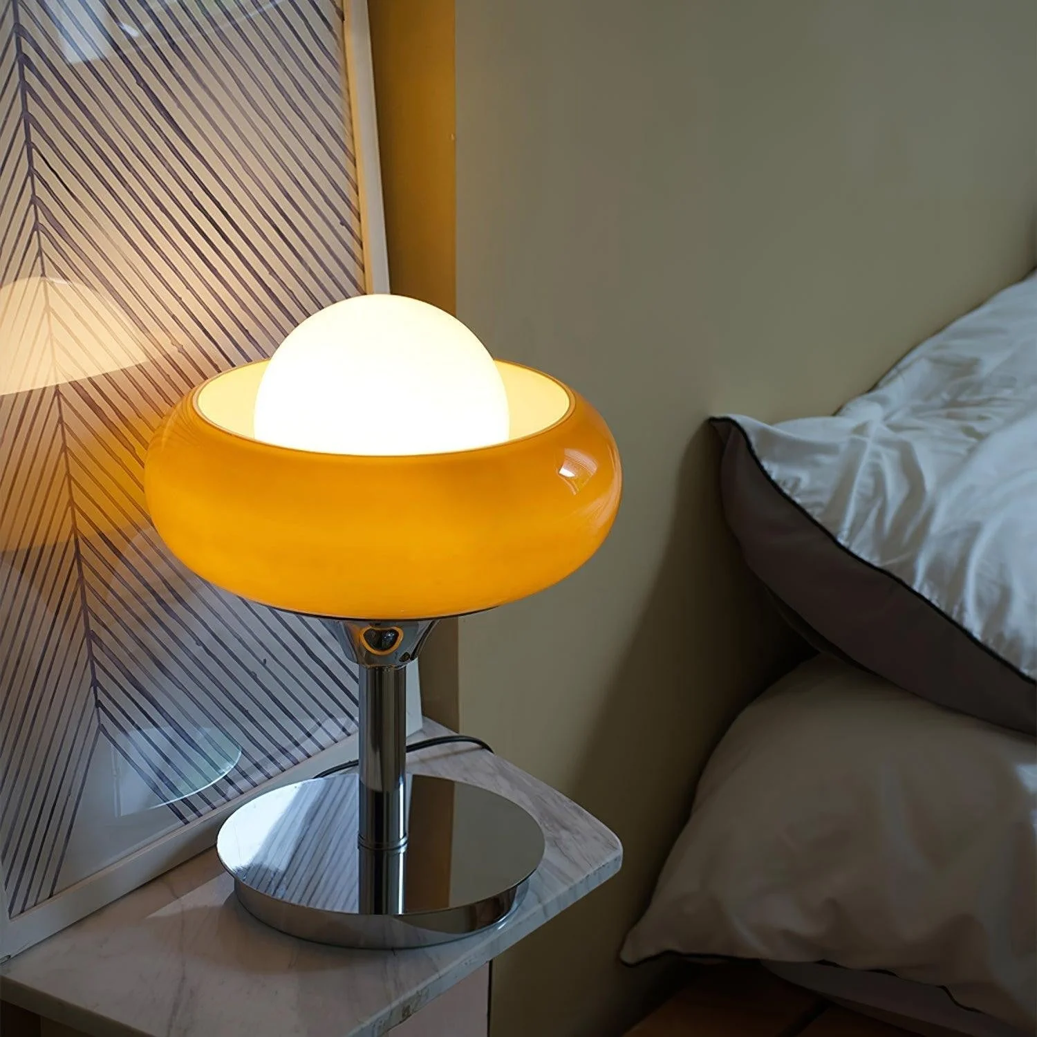 Harvey Modern Glass Table Lamp - Image 4