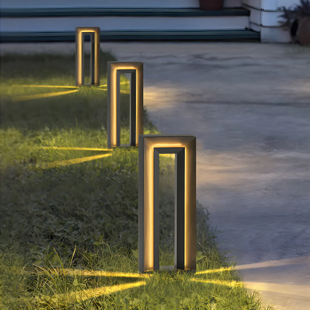 Hattie Arch Modern Minimalist Steel Outdoor Lawn Lights