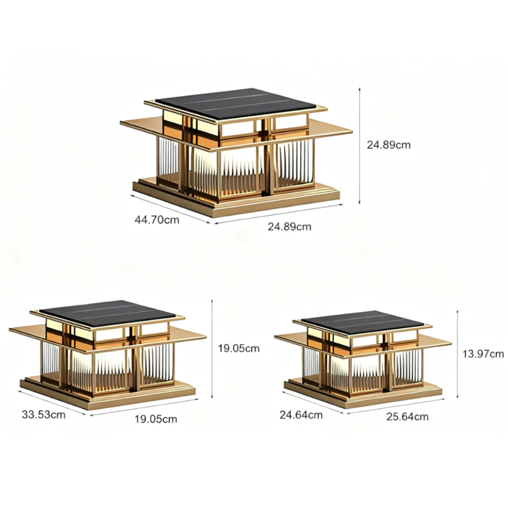 Haylyy Modern Solar Post Caps Glass Outdoor Pillar Light - Image 13