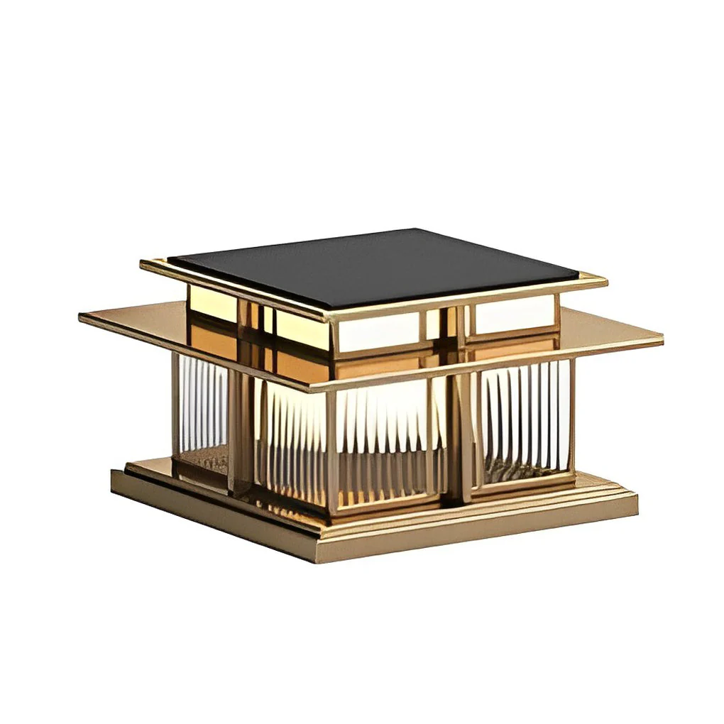 Haylyy Modern Solar Post Caps Glass Outdoor Pillar Light - Image 2