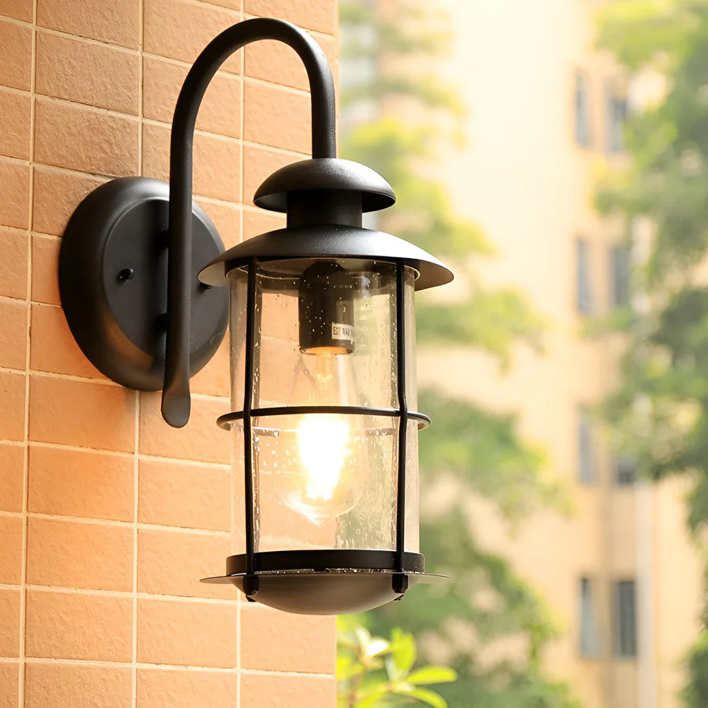 Healthy Creative LED Modern Glass Outdoor Wall Sconce Light
