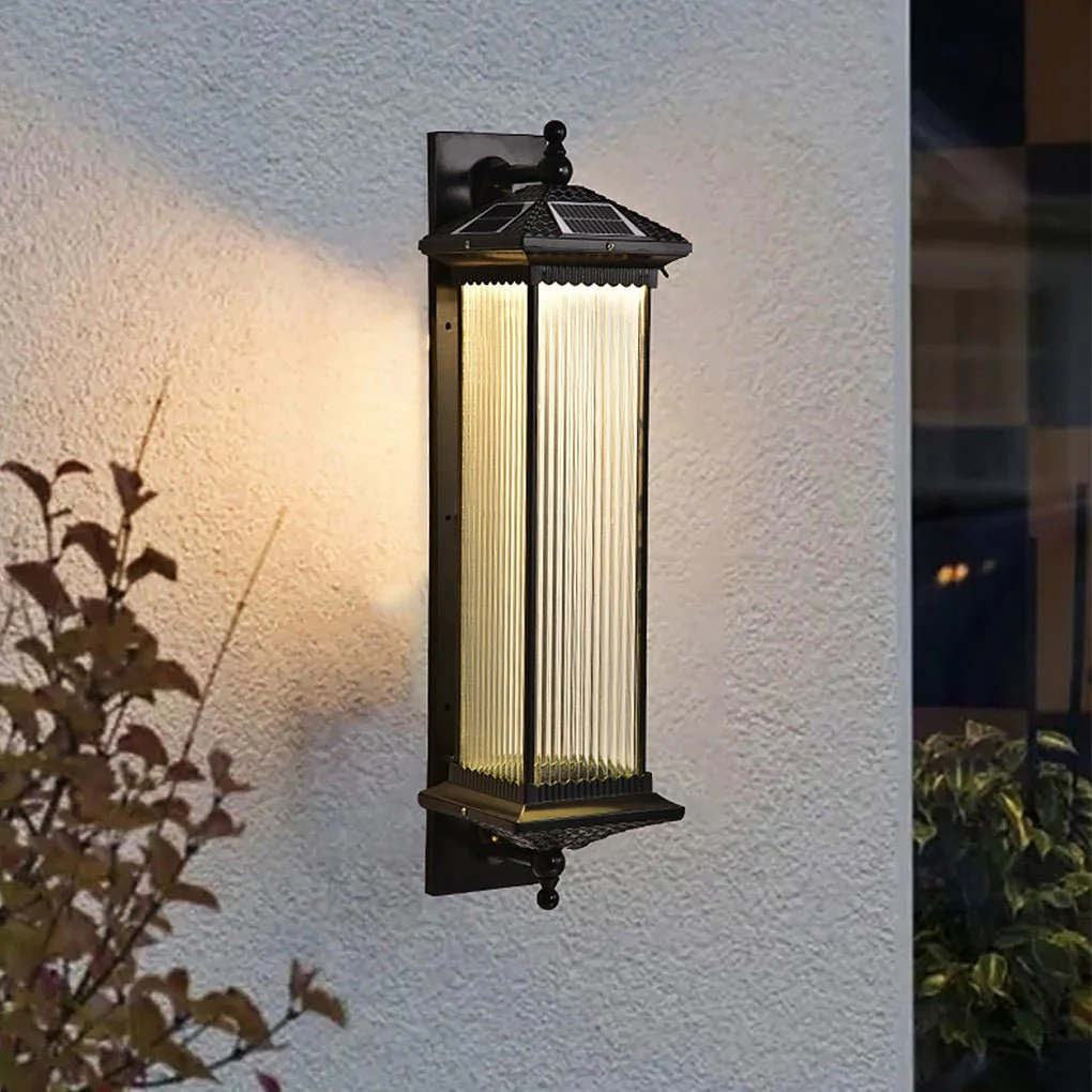 Helen Vintage Striped Retro Glass Outdoor Lights