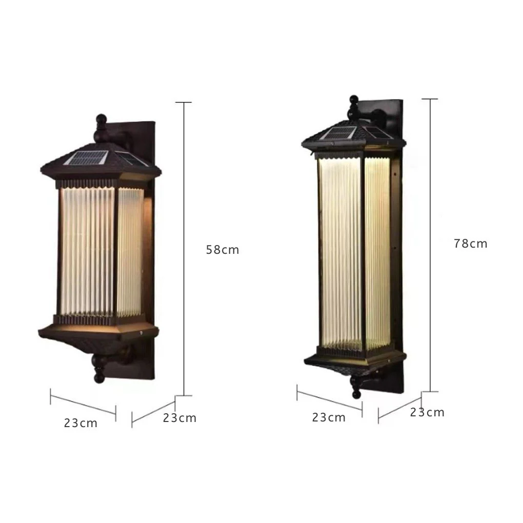 Helen Vintage Striped Retro Glass Outdoor Lights - Image 10