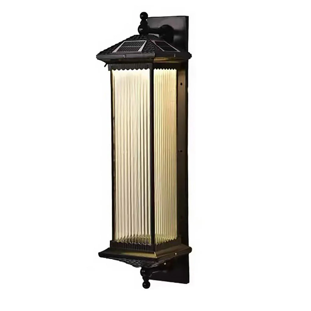 Helen Vintage Striped Retro Glass Outdoor Lights - Image 2