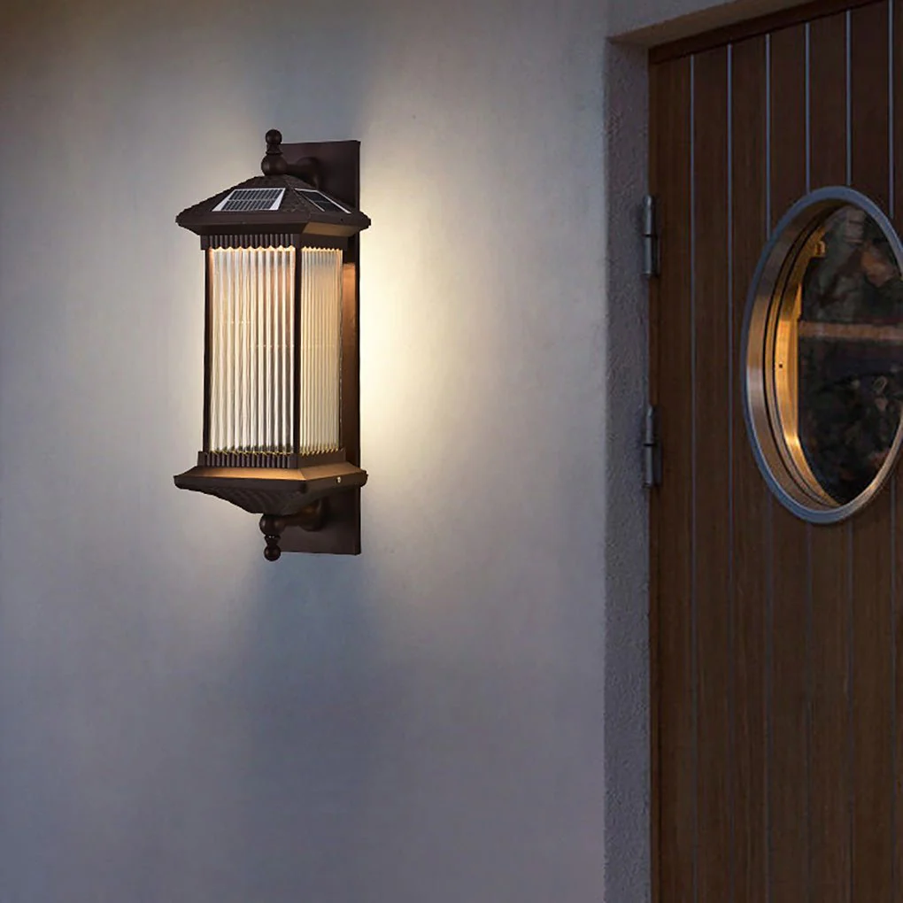 Helen Vintage Striped Retro Glass Outdoor Lights - Image 3