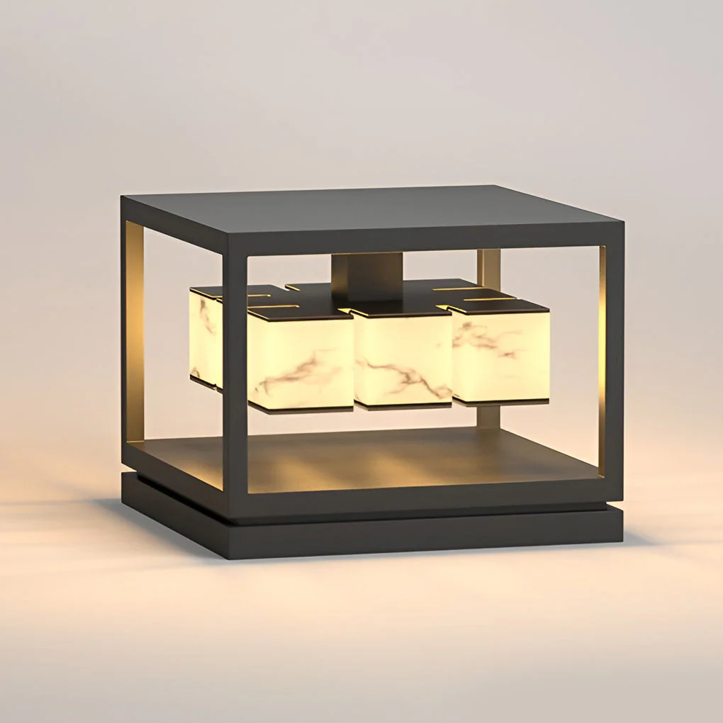 Herdsm Square LED Modern Steel Outdoor Post Caps Lights - Image 14