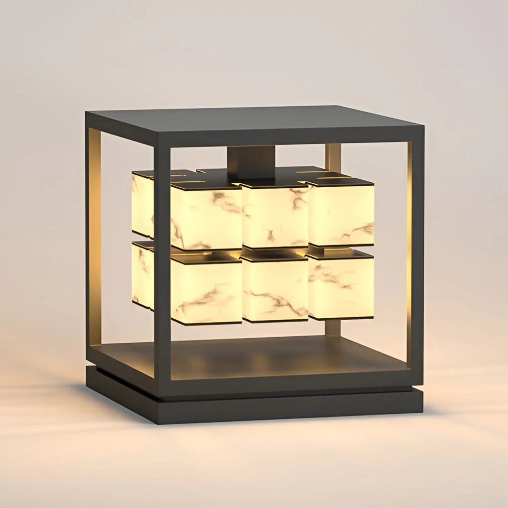 Herdsm Square LED Modern Steel Outdoor Post Caps Lights - Image 15