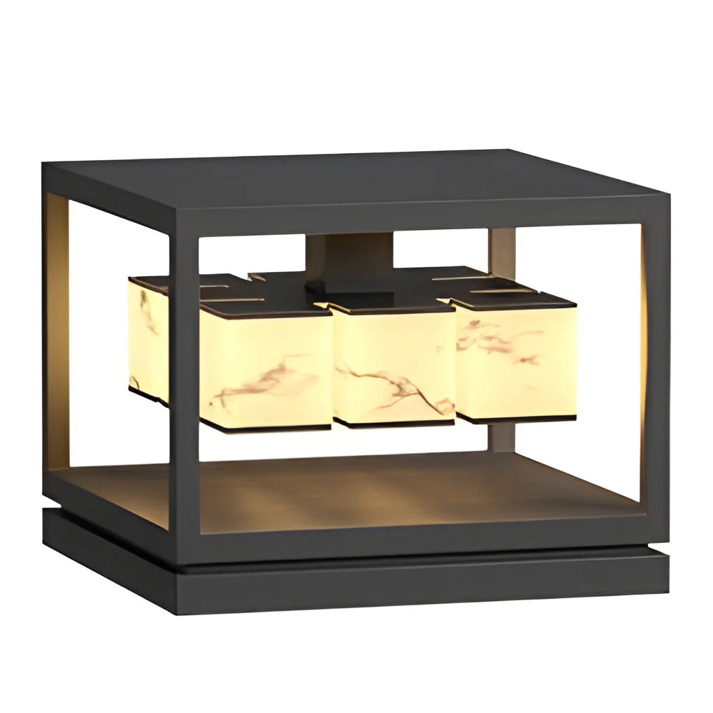 Herdsm Square LED Modern Steel Outdoor Post Caps Lights - Image 2