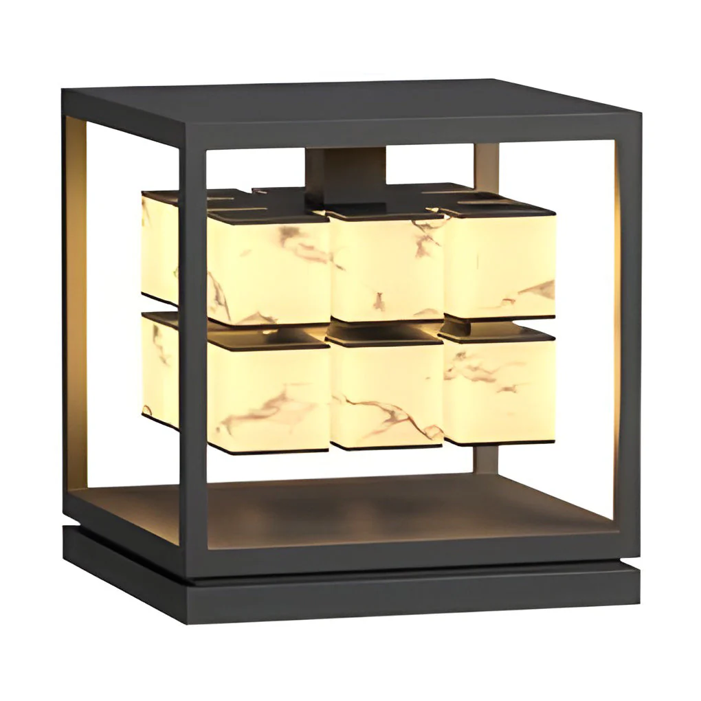Herdsm Square LED Modern Steel Outdoor Post Caps Lights - Image 3