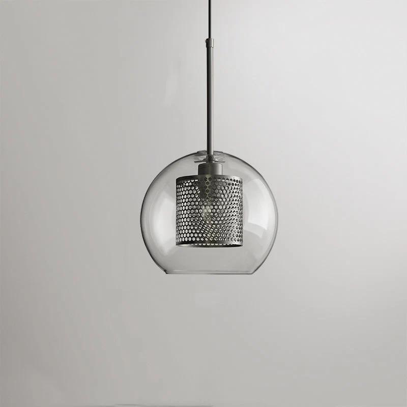 Hessa Contemporary Golden Pendant Light, Glass, Globe/Cylindric - Image 18