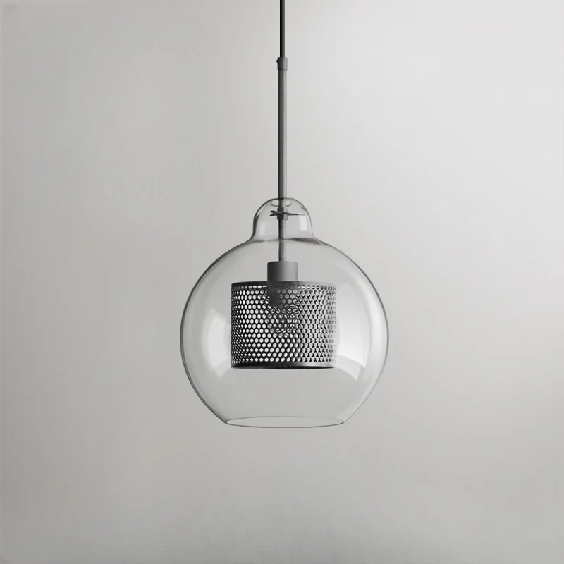 Hessa Contemporary Golden Pendant Light, Glass, Globe/Cylindric - Image 23