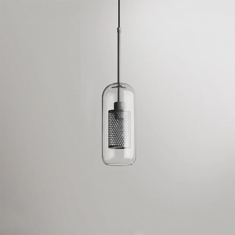 Hessa Contemporary Golden Pendant Light, Glass, Globe/Cylindric - Image 24
