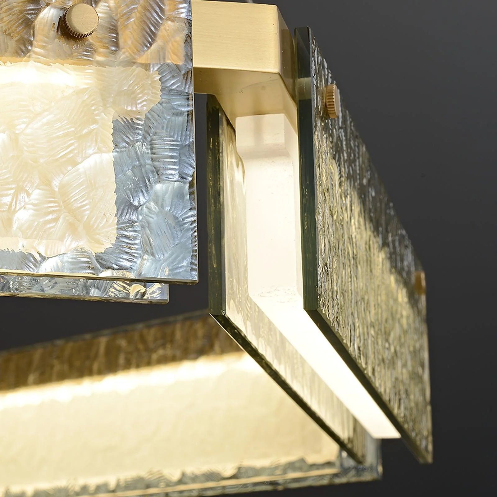 Hexa Luxury Glass LED Chandelier - Image 14