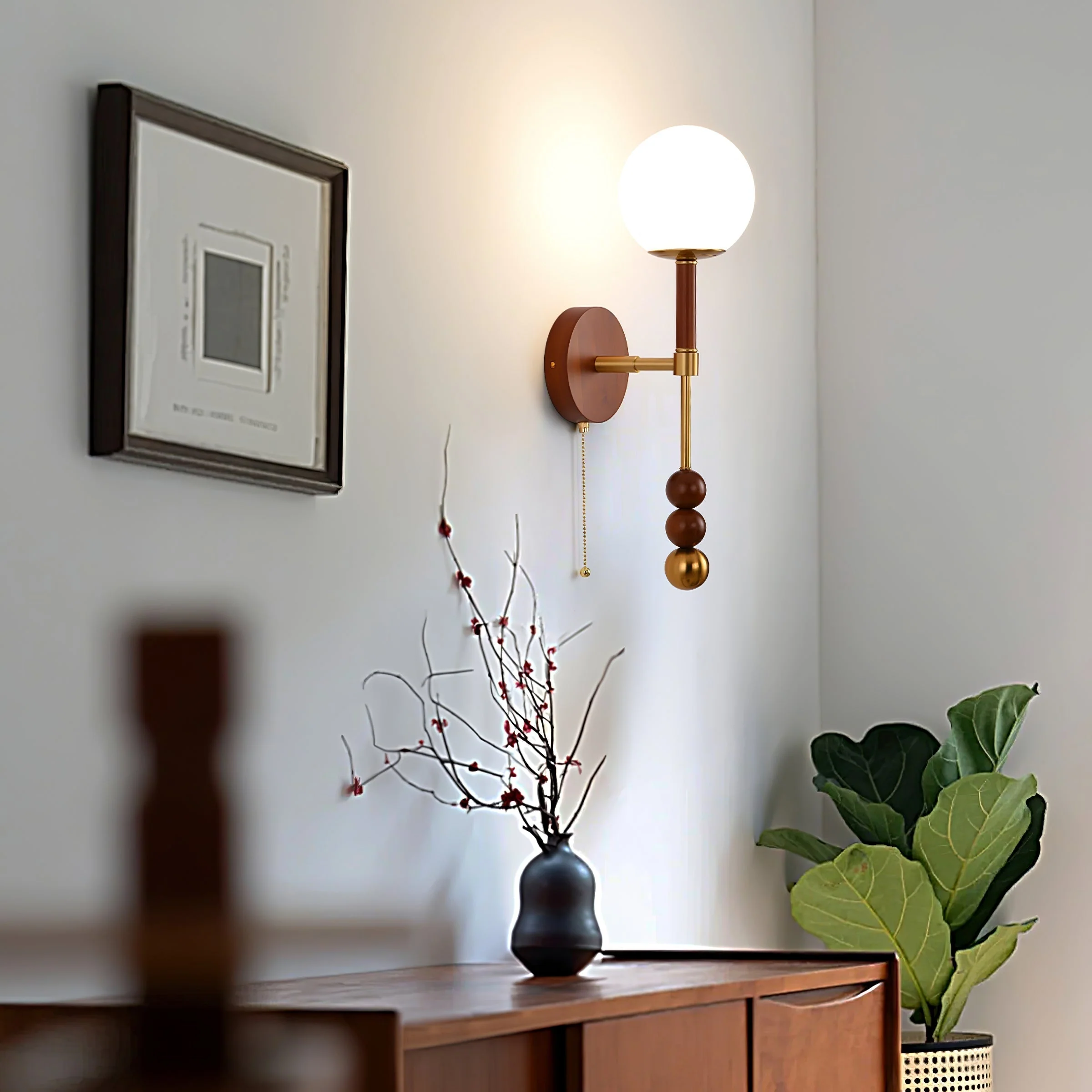 Hilda Roma Elegance Wood Sconce Wall lamp - Image 49