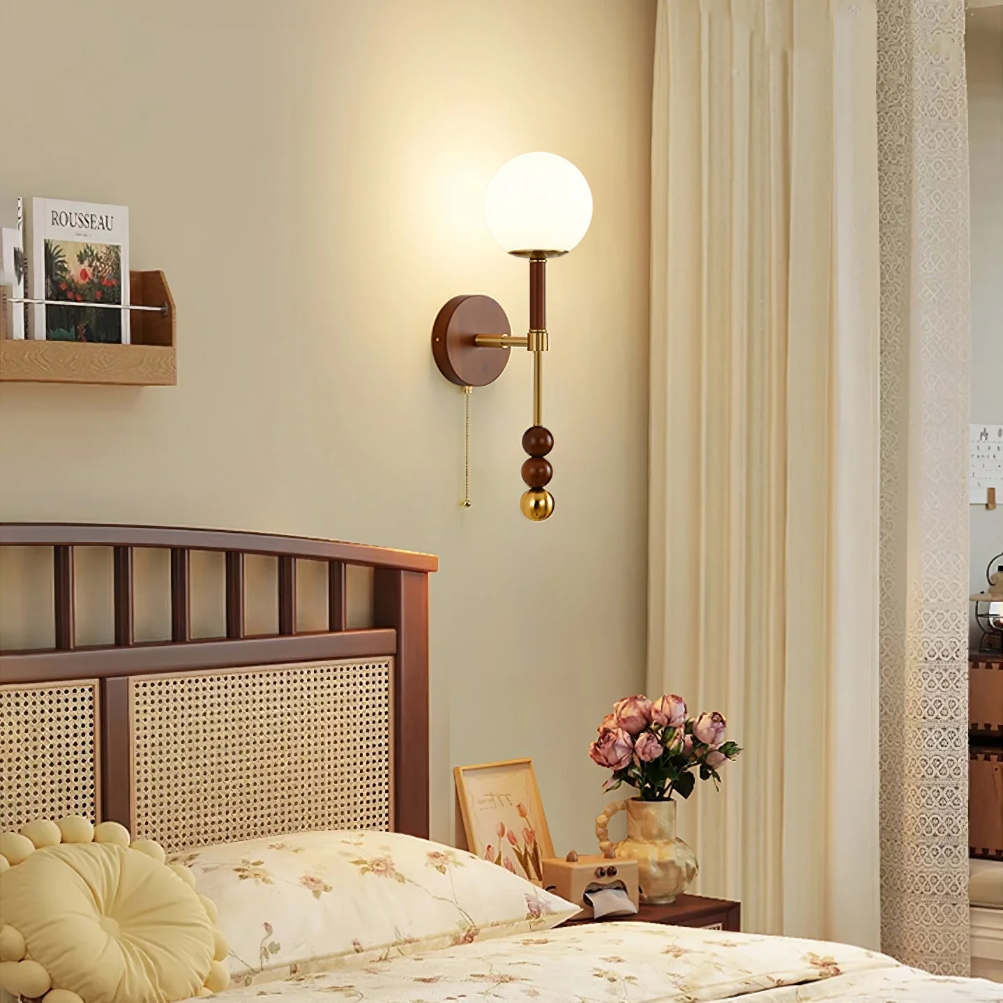 Hilda Roma Elegance Wood Sconce Wall lamp - Image 68