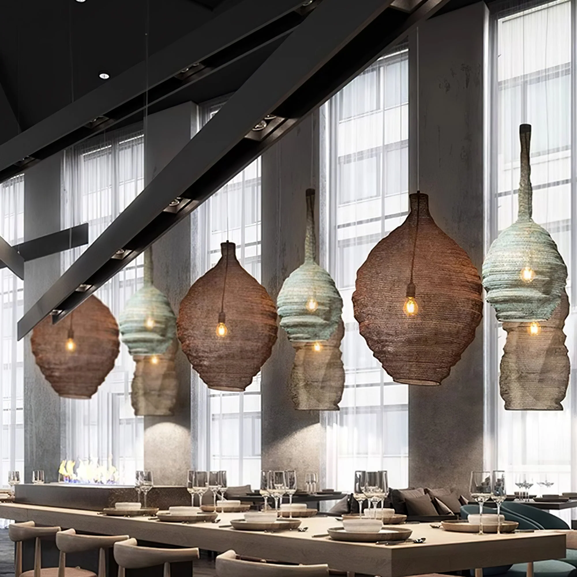 Hive Industrial Wire Pendant Lamps - Image 25