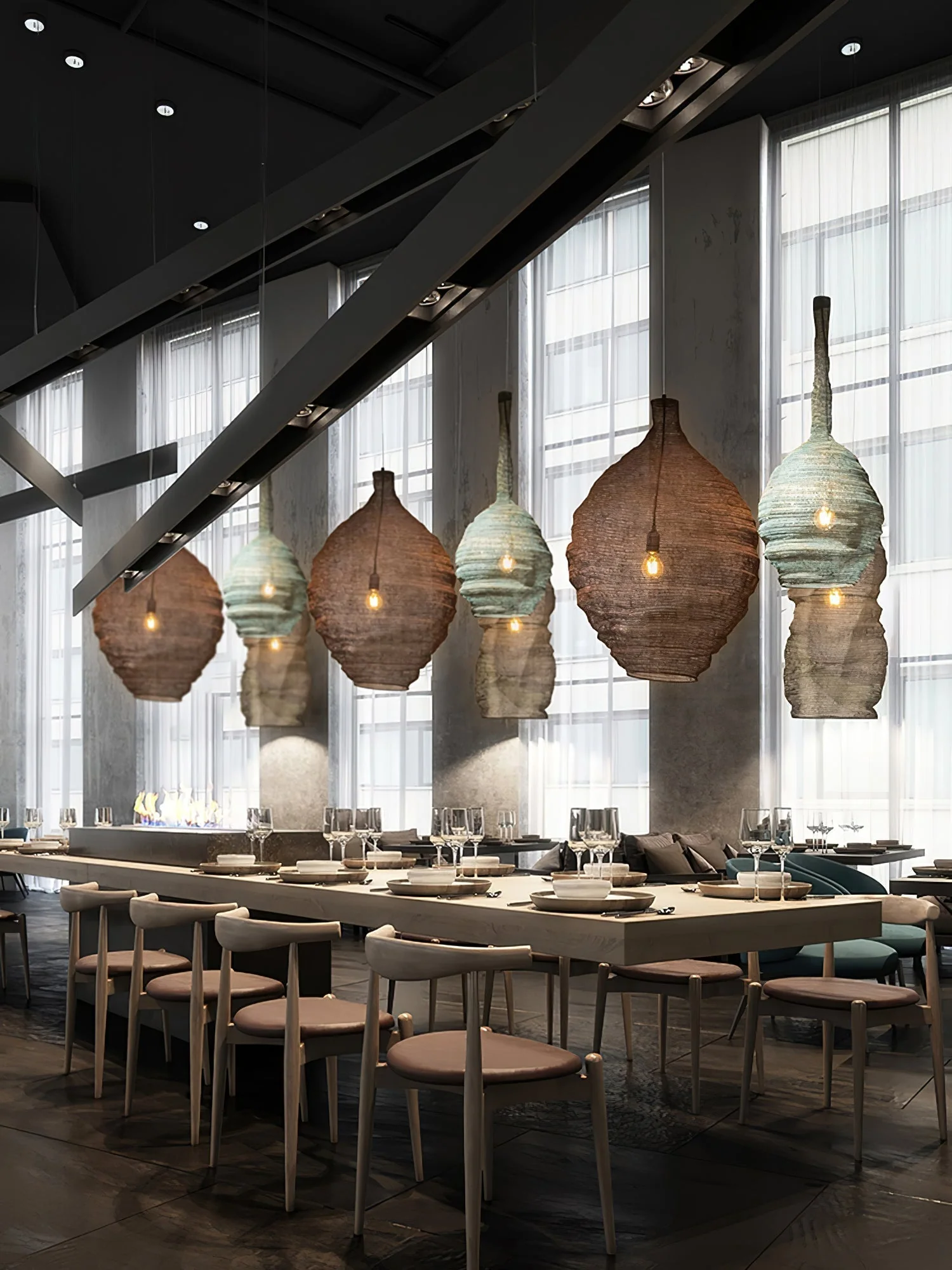 Hive Industrial Wire Pendant Lamps - Image 47