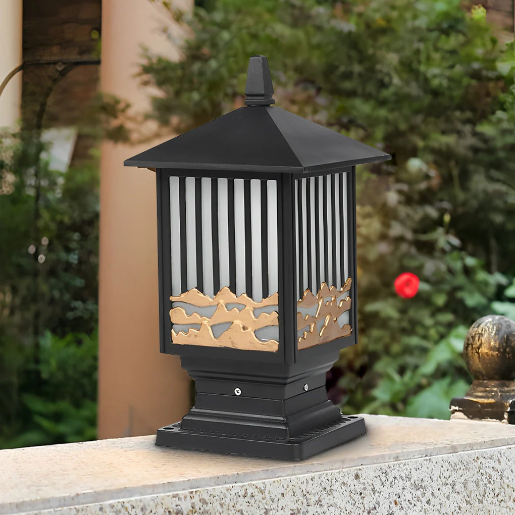 Hly Retro Scenery Vintage Outdoor Fence Post Lights