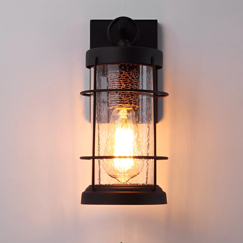Honou Retro Rustic Glass Exterior Wall Lights - Image 5