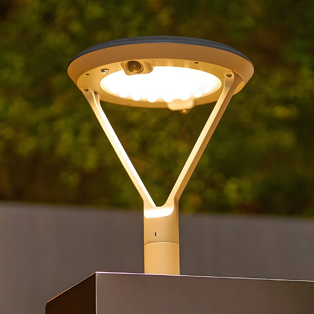 Horten Modern Round Dual LED Outdoor Post Pillar Lamp