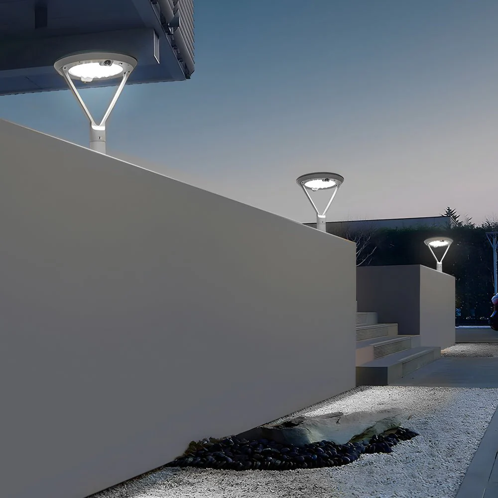 Horten Modern Round Dual LED Outdoor Post Pillar Lamp - Image 4