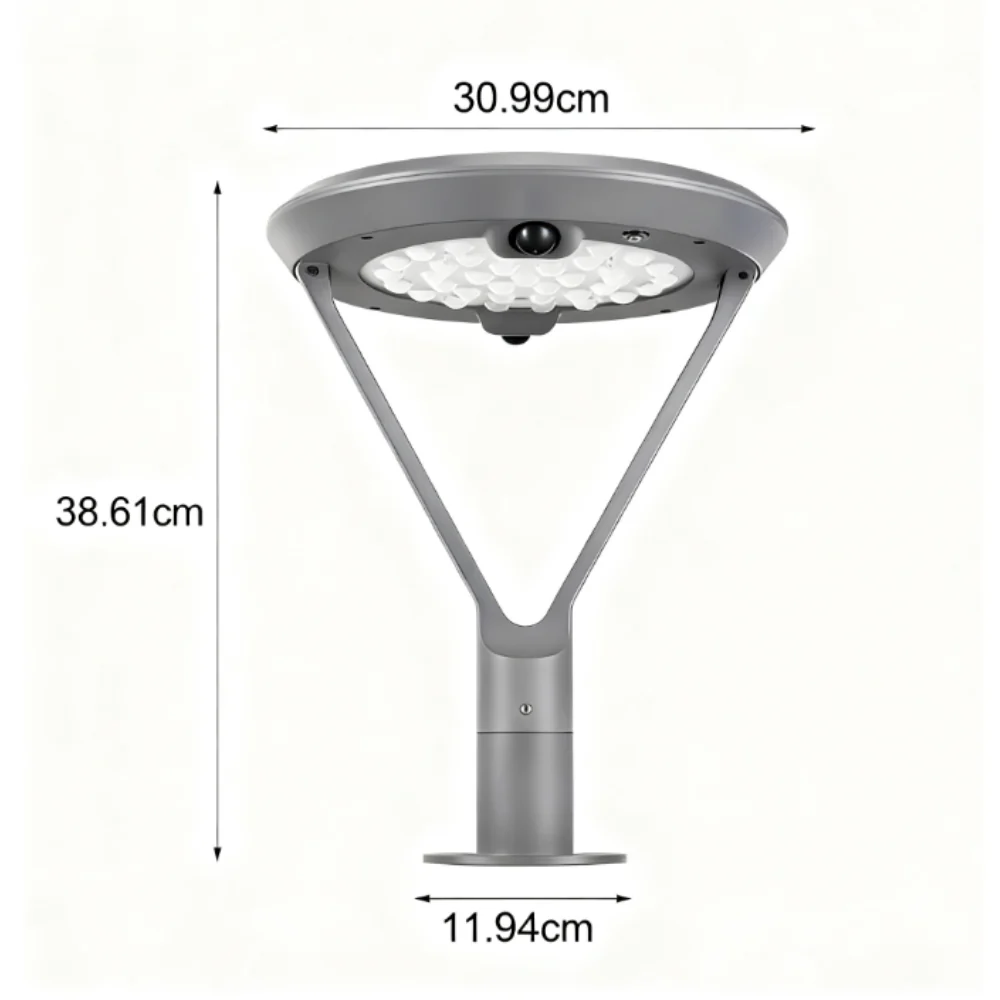Horten Modern Round Dual LED Outdoor Post Pillar Lamp - Image 8
