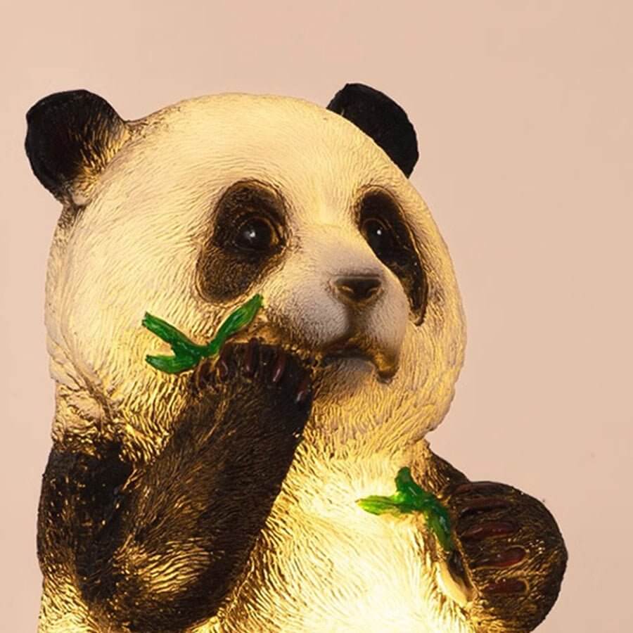 Hubert Panda Bamboo Animal Resin Outdoor Lawn Lamp - Image 11