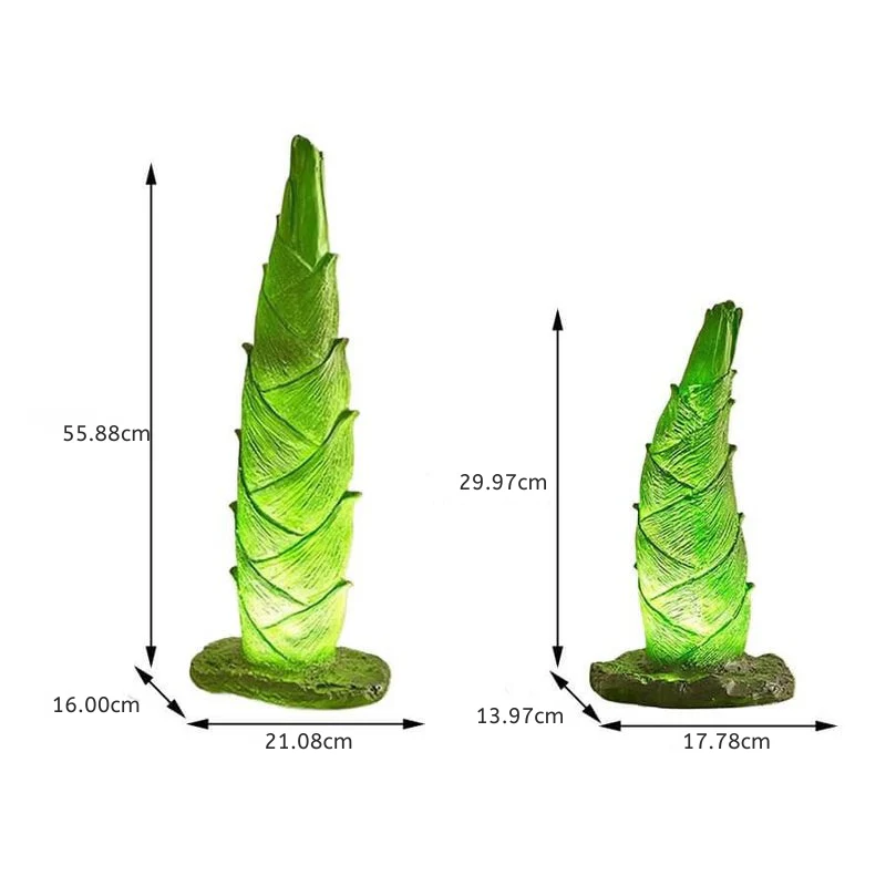 Hubert Panda Bamboo Animal Resin Outdoor Lawn Lamp - Image 2