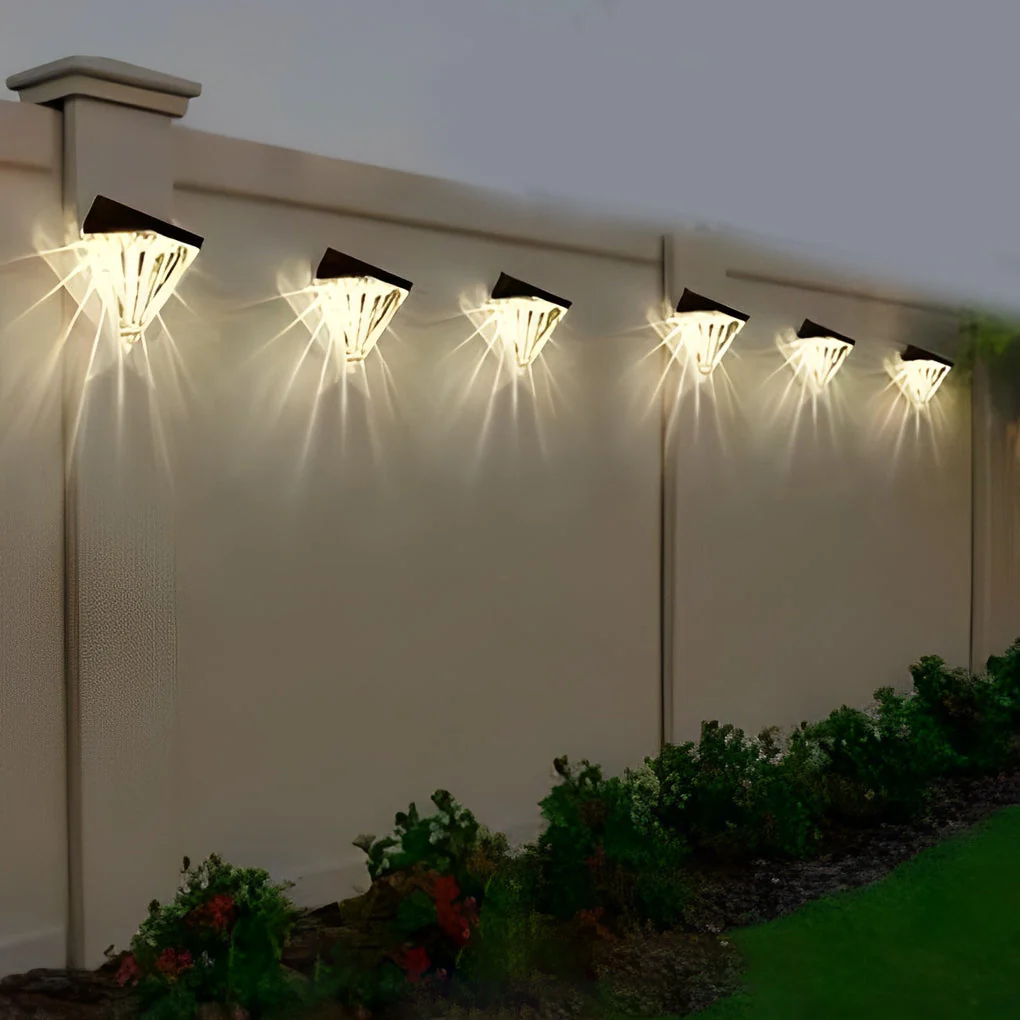 Iaac Geometric LED Solar ABS Outdoor Wall Lights - Image 2