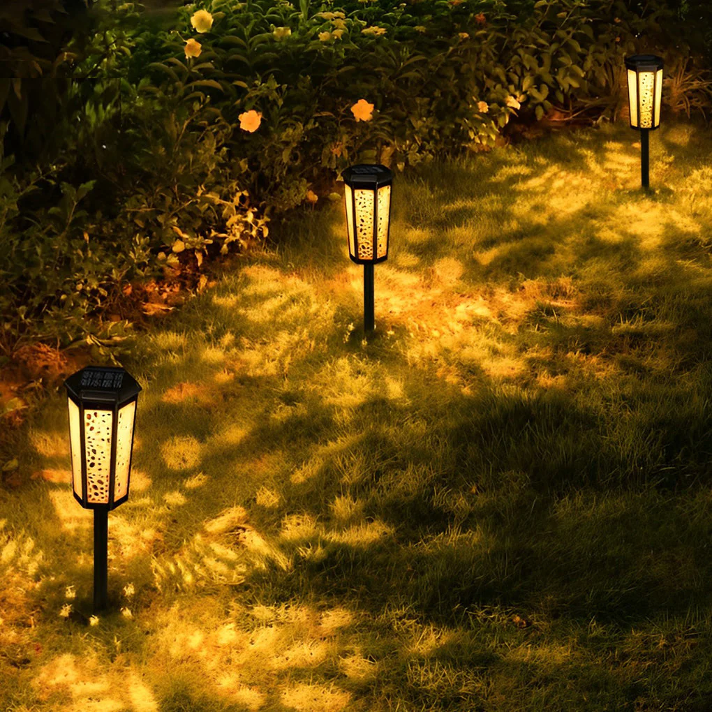 Iagin Hexagon Hollow Landscape ABS Outdoor Light - Image 9