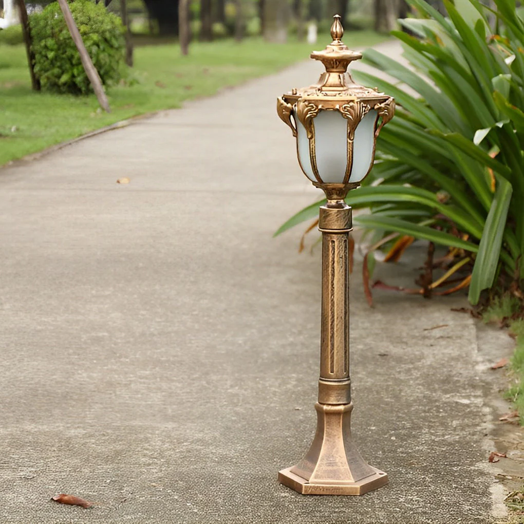 Iagine Traditional European LED Outdoor Pathway Post Lamp - Image 14