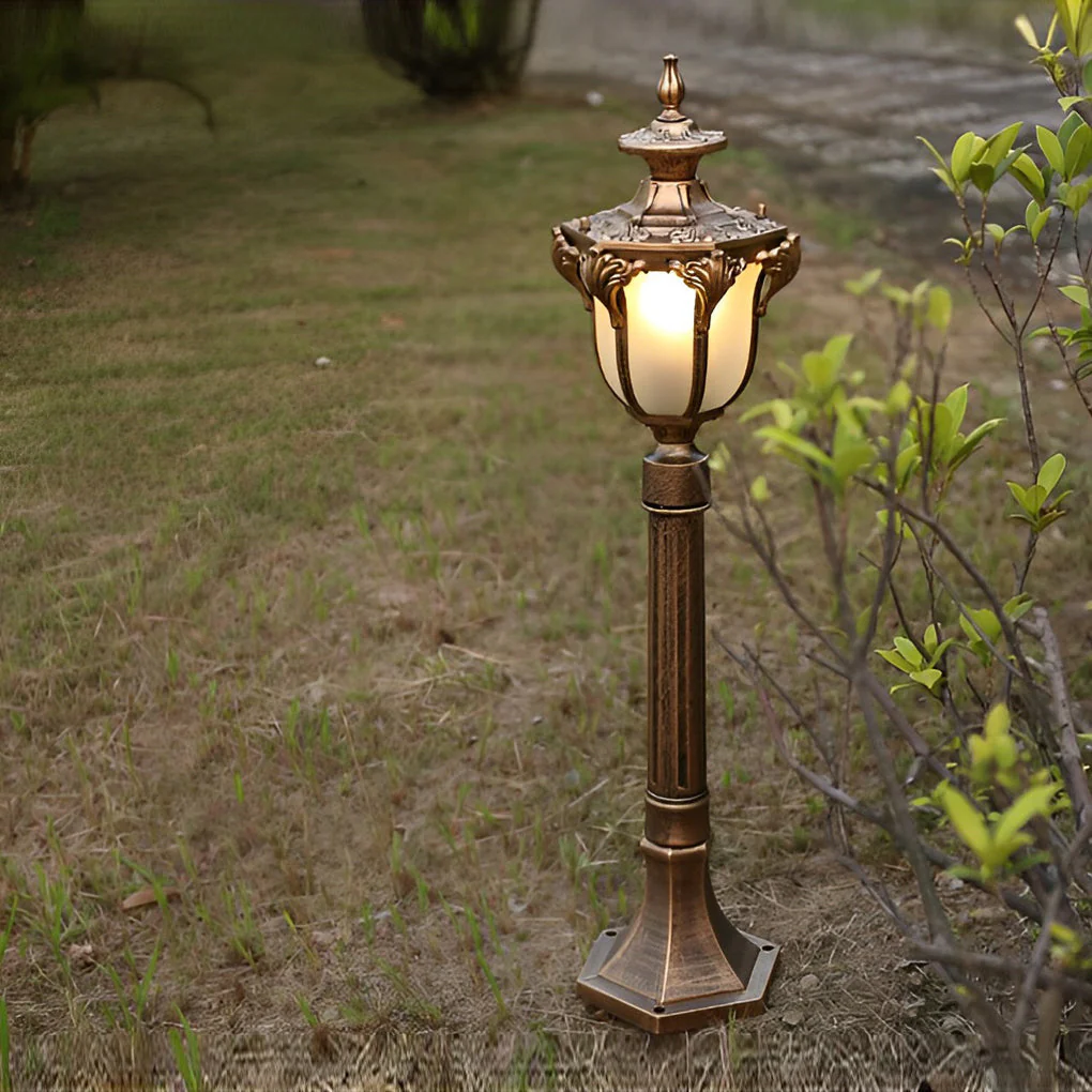 Iagine Traditional European LED Outdoor Pathway Post Lamp - Image 15