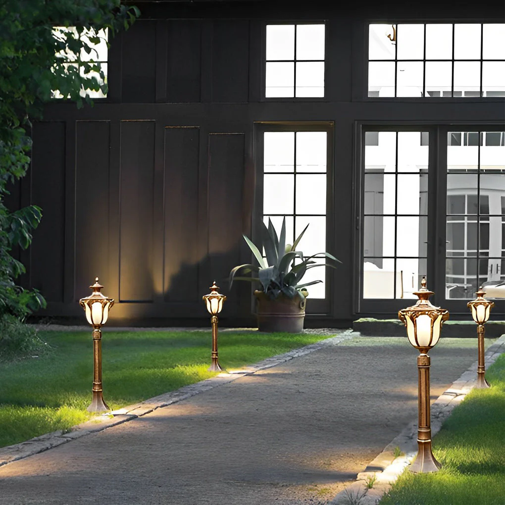 Iagine Traditional European LED Outdoor Pathway Post Lamp - Image 3