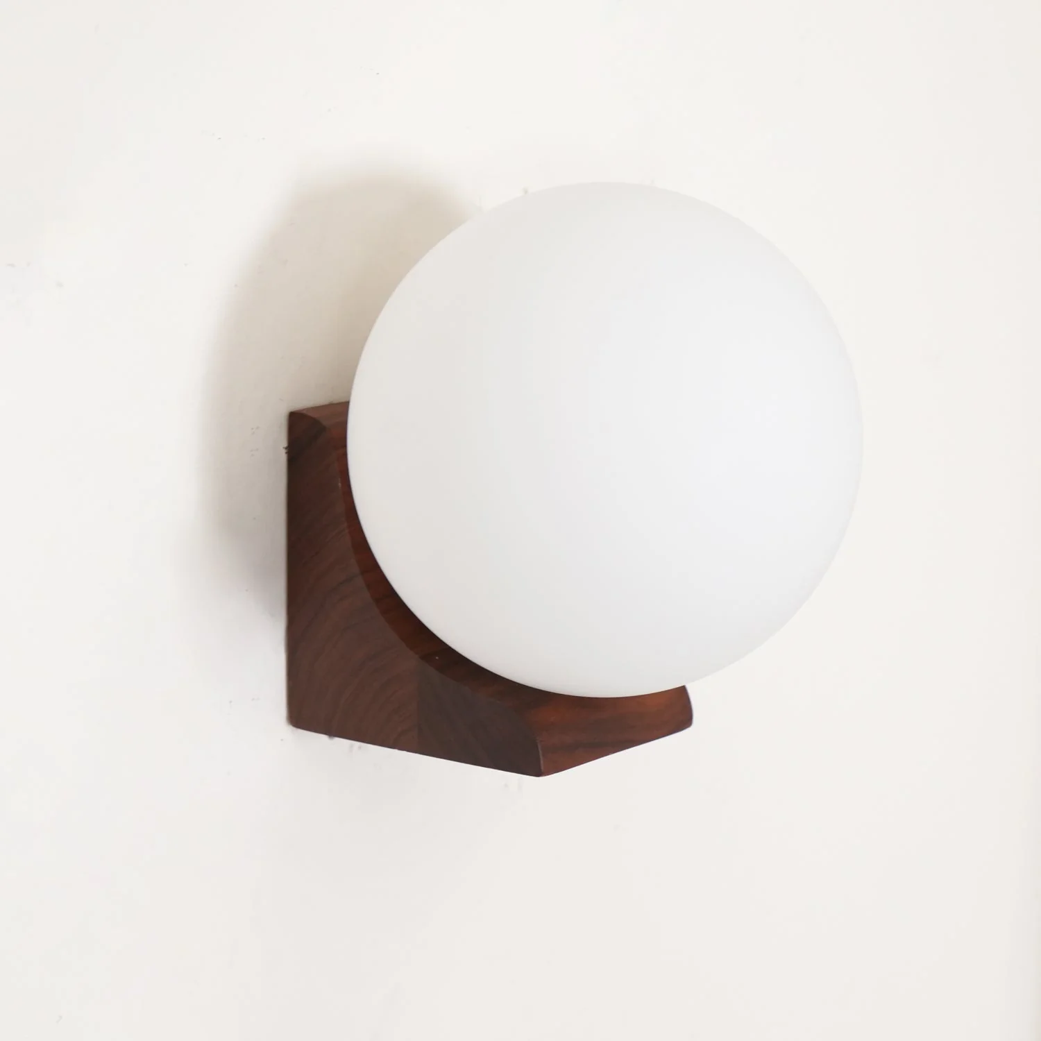 Icarara Modern Minimalist Orb Wood Glass Wall Lamp - Image 6